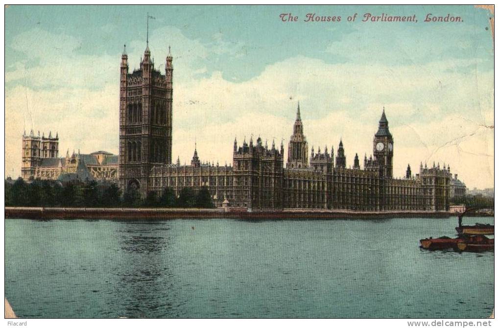 7012    Regno  Unito    London  The Houses  Of  Parliament  VG  1914 - Houses Of Parliament