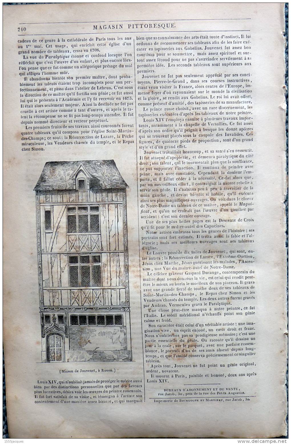 LE MAGASIN PITTORESQUE - JUIL 1842 - N°30 : MATINEE GRAND SEIGNEUR - DEVISES EMBLEMES ANTIQUES - JOUVENET ROUEN - - 1800 - 1849