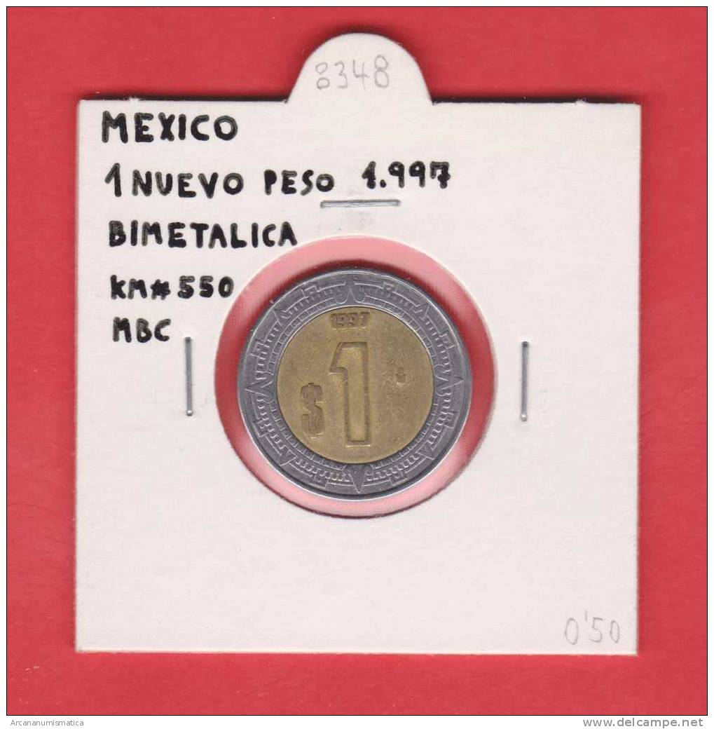 MEXICO   1  NUEVO  PESO  1.997  BIMETALICA  KM#550   MBC/VF    DL-8348 - Mexique