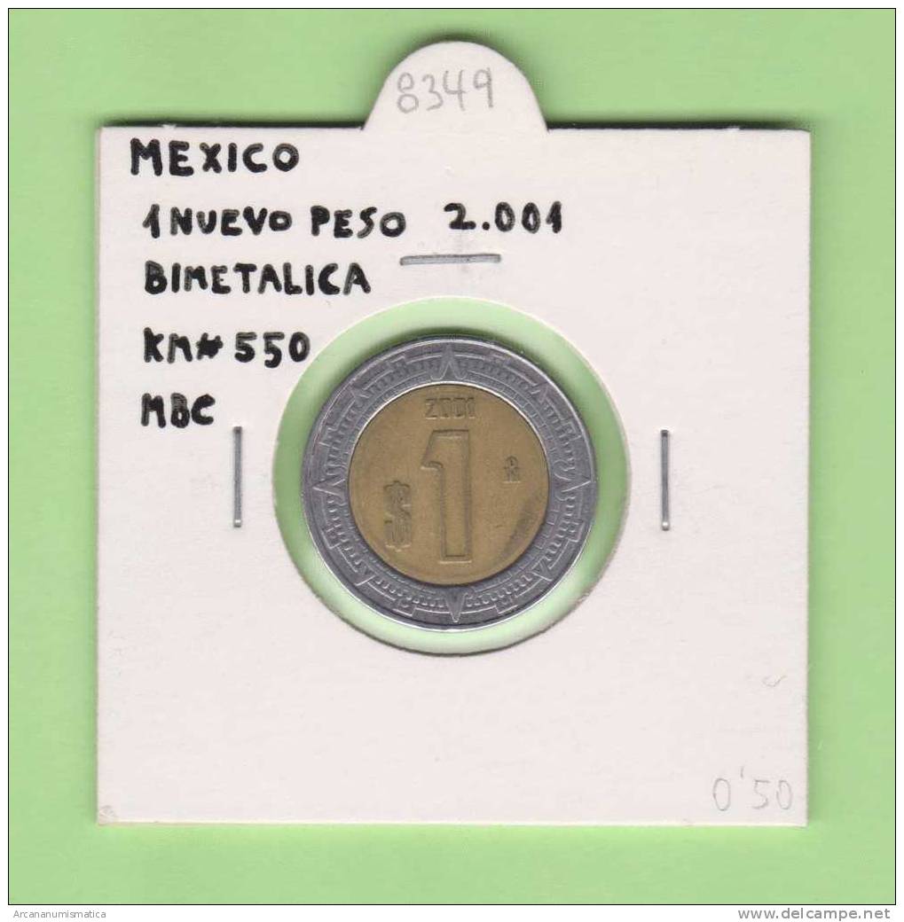 MEXICO   1  NUEVO  PESO  2.001  BIMETALICA  KM#550   MBC/VF    DL-8349 - Mexiko