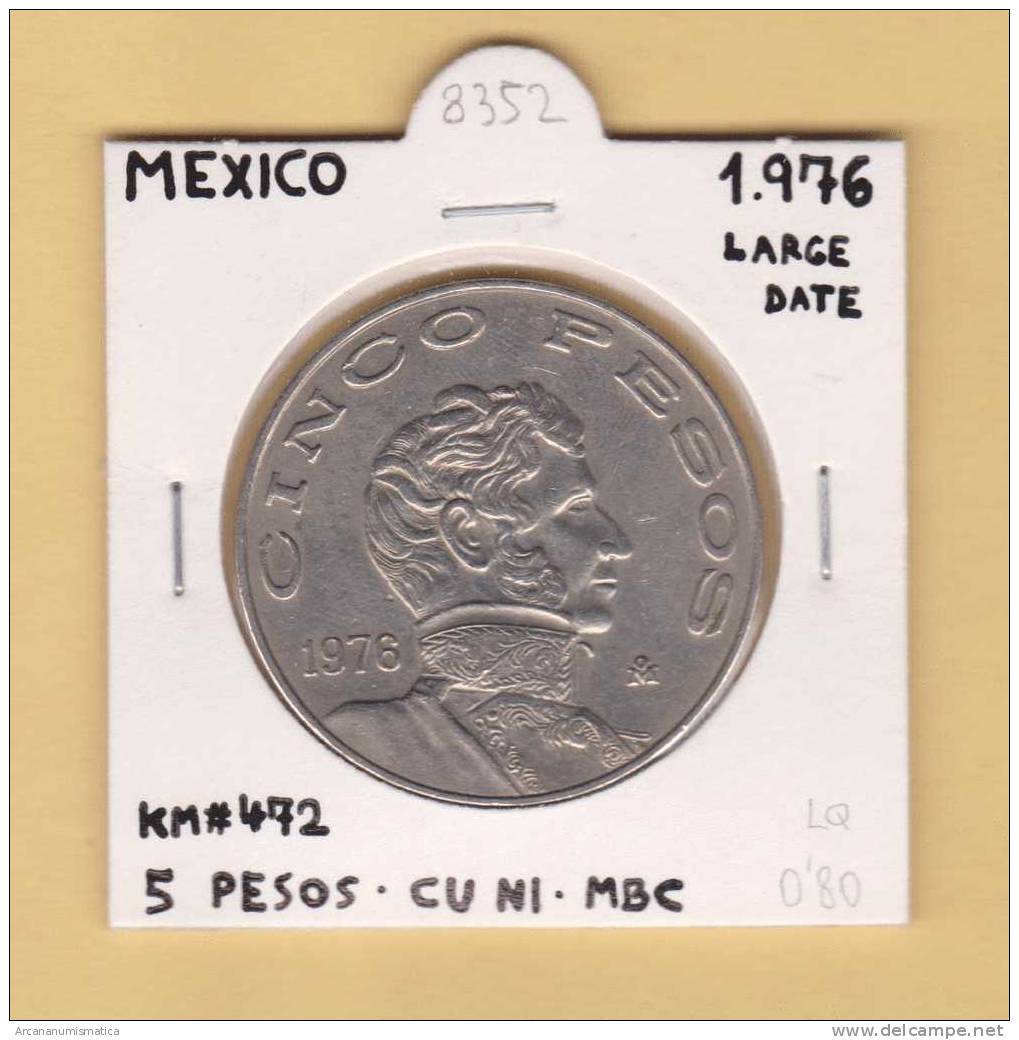 MEXICO   5    PESOS  1.976  CU NI  KM#472   MBC/VF    DL-8352 - México