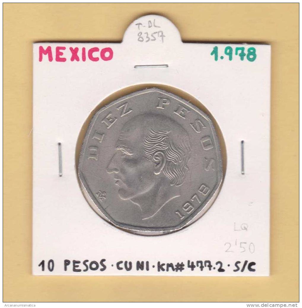 MEXICO   10    PESOS  1.978  CU NI    KM#477.2   SC/UNC    DL-8357 - Mexique