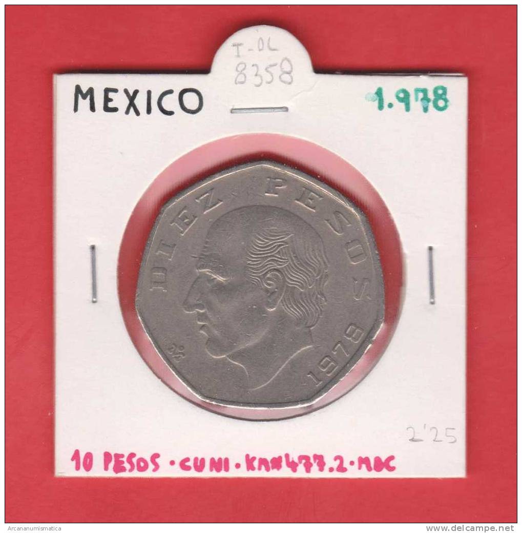 MEXICO   10    PESOS  1.978  CU NI    KM#477.2   MBC/VF    DL-8358 - Messico