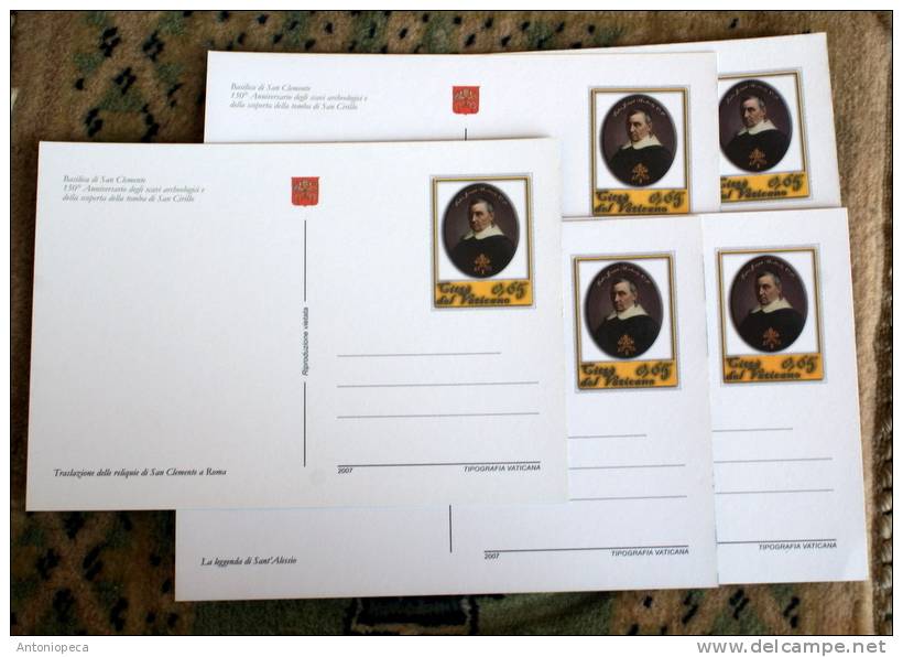 VATICAN 2007 - SERIES OF 5 OFFICIAL POSTCARD ISSUED BY VATICAN POSTAL SERVICE - Unused Stamps