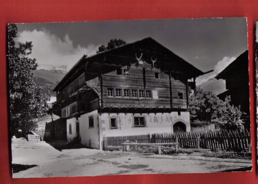 M202 Das Berühmte Tellenhaus In Ernen.Gelaufen In 1956.Gyger 11401 - Ernen