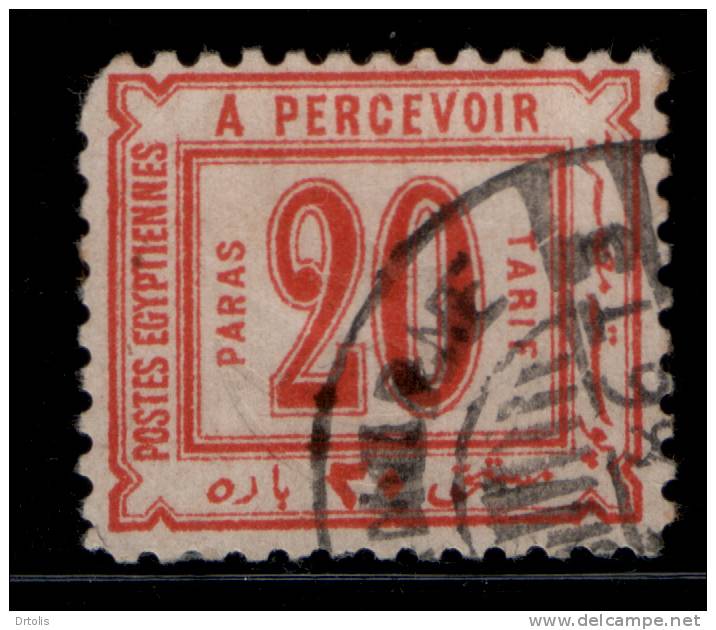 EGYPT /  1884 / USED  / POSTAGE DUE / 3 SCANS . - 1866-1914 Khedivato De Egipto