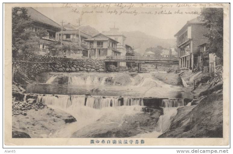 Shuzenji, Tagata District Shizuoka, Izu Peninsula Japan, Stream Through Village, On C1910s Vintage Postcard - Altri & Non Classificati