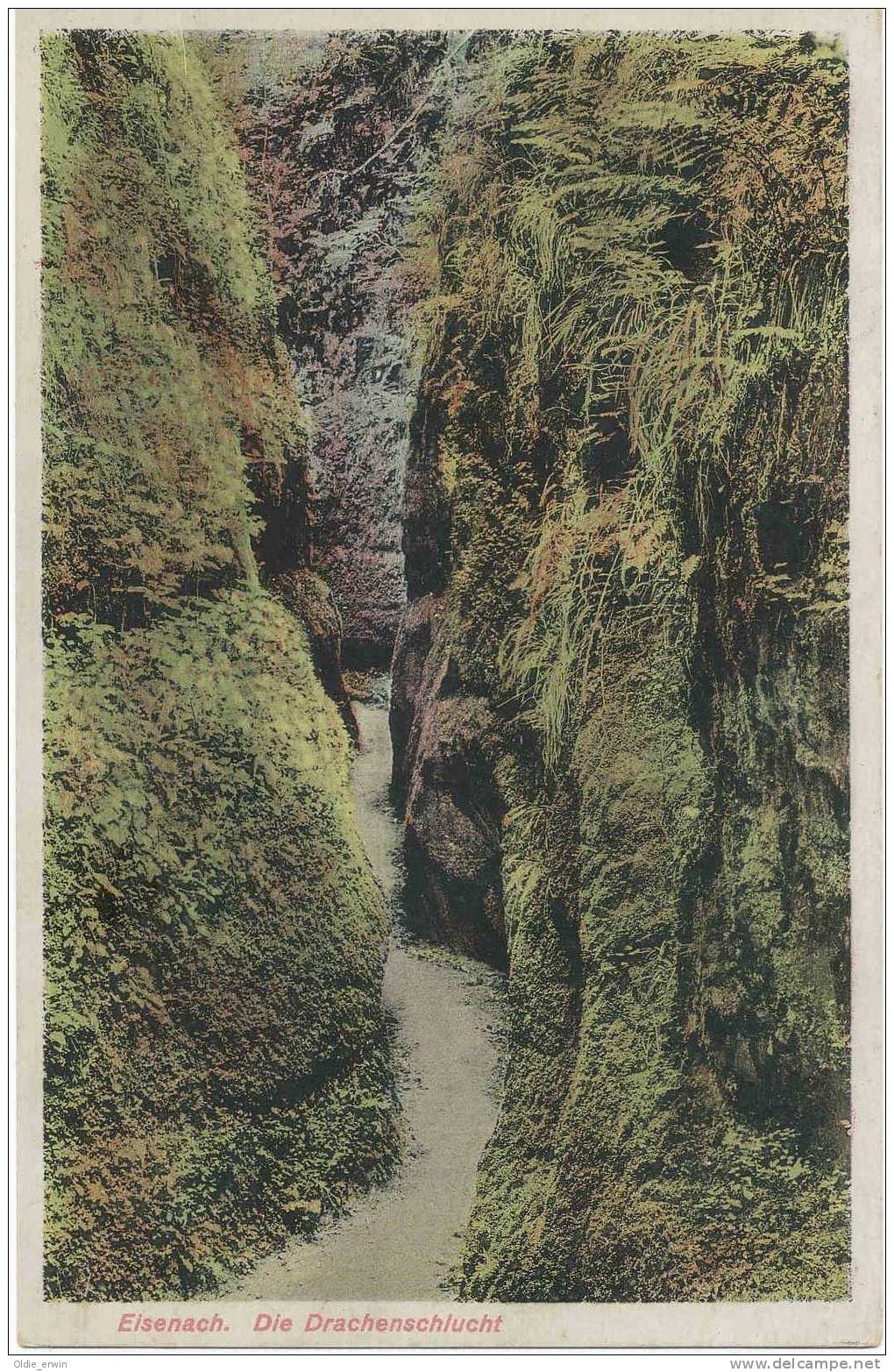 Alte Ansichtskarte Eisenach 1939, Drachenschlucht, Gelaufen, Erhaltung Sehr Gut - Eisenach