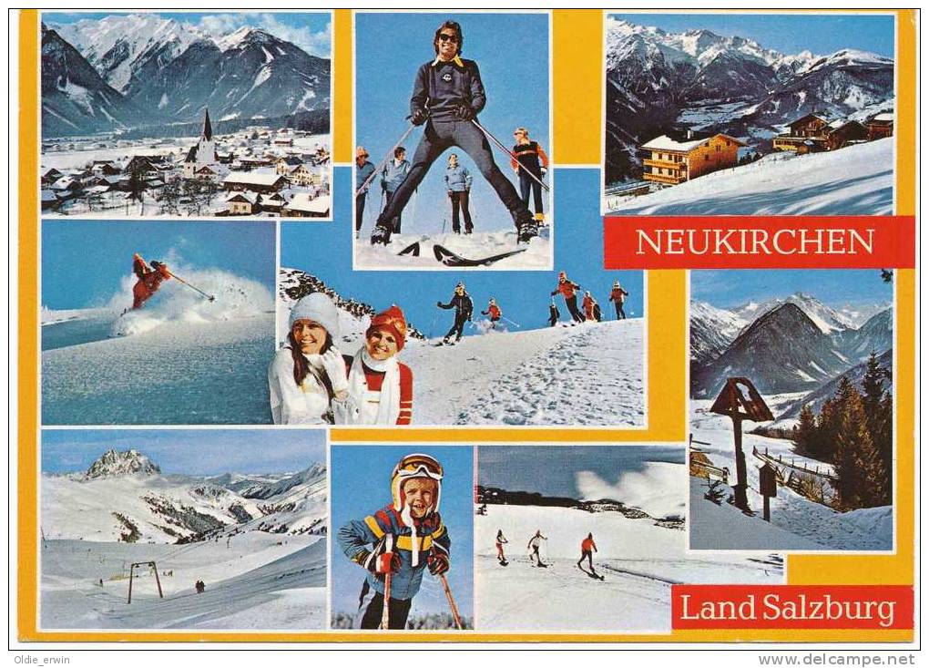 Alte Ansichtskarte Neukirchen, Land Salzburg, Wildkogel 1987 - Neukirchen Am Grossvenediger