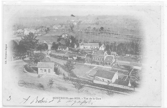 62 // MONTREUIL SUR MER, Vue De La Gare , Fontaine édit, Carte Précurseur  ** - Montreuil