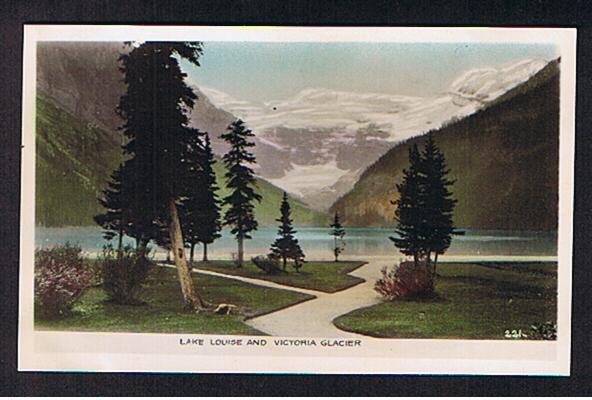 RB 550 - Real Photo Postcard -  Lake Louise & Victoria Glacier Alberta Canada - Lake Louise