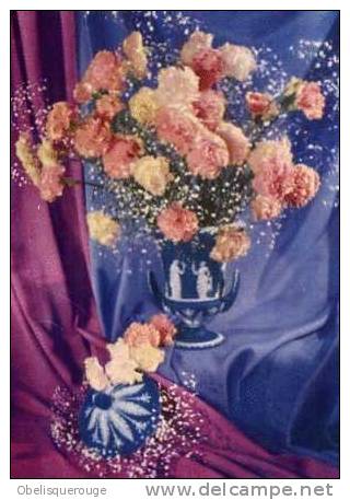 BONNE ANNEE BOUQUET D OEUILLETS   1952 - New Year