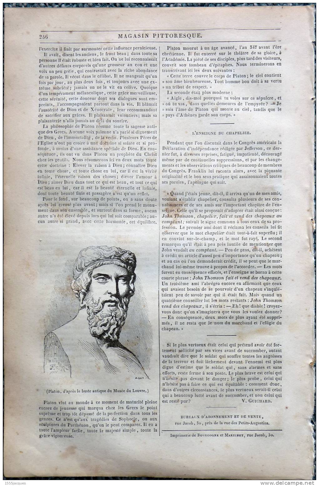 LE MAGASIN PITTORESQUE - JUIL 1842 - N°32 : MOLA CASTELLONE NAPLES - CACOLET LITIÈRE BRANCARD - METEO NUAGES - PLATON - - 1800 - 1849