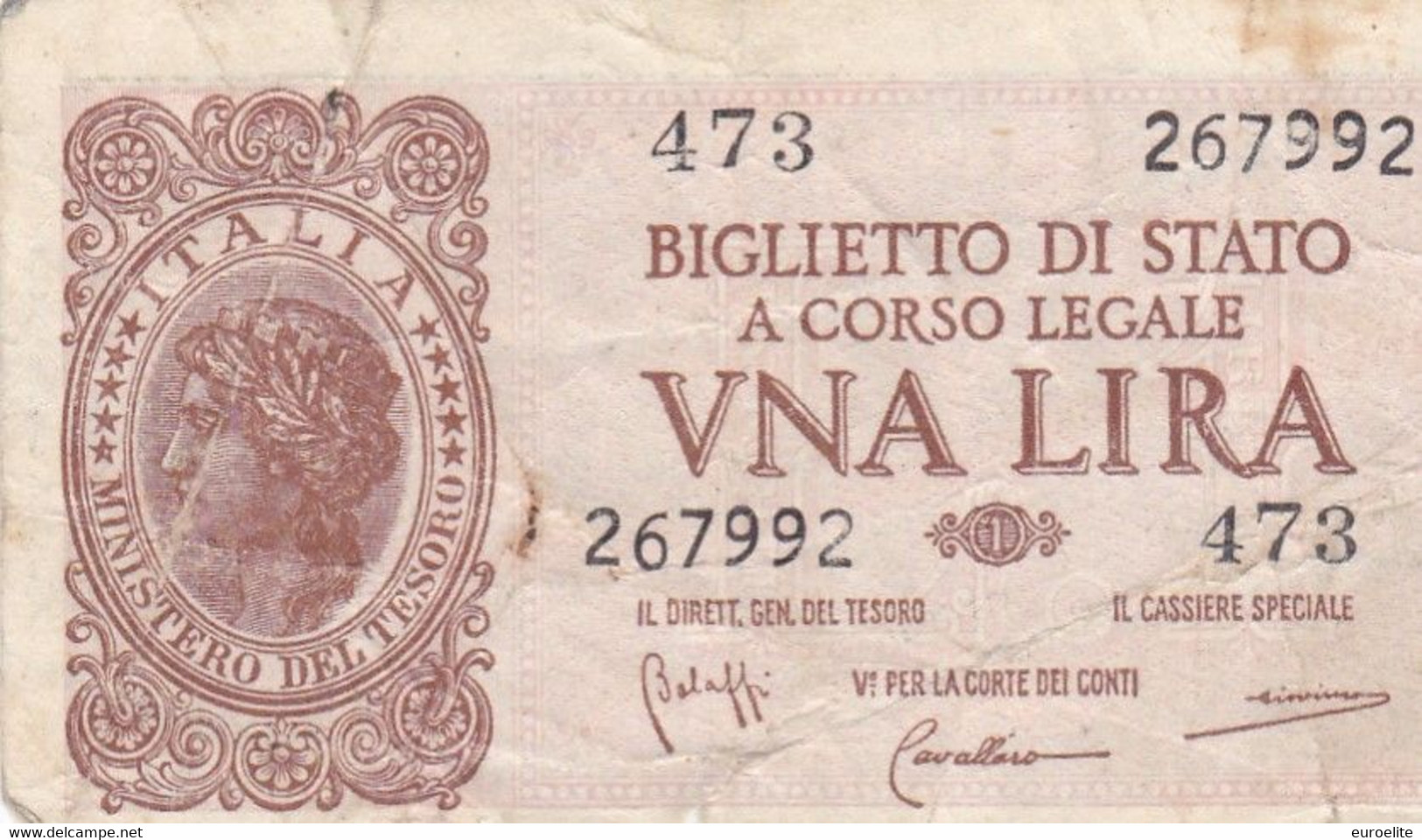 1 Lira Luogotenenza 1944 - Italië – 1 Lira