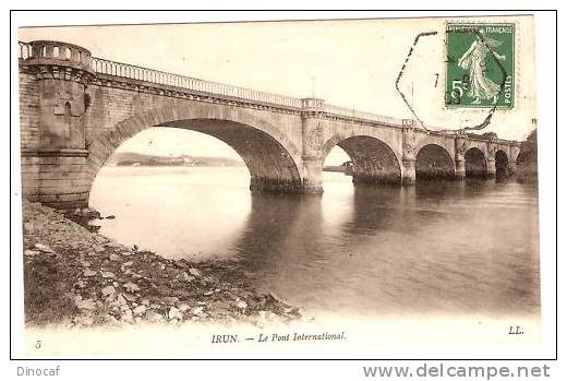 IRUN - Le Pont International - 1908 !! España, Used - Álava (Vitoria)