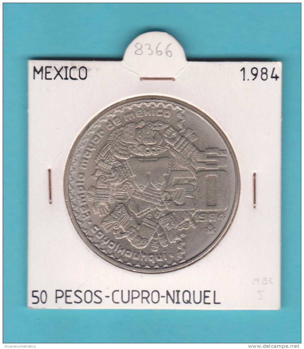 MEXICO   50    PESOS  1.984  CU NI    KM#490   MBC/VF    DL-8366 - Mexiko