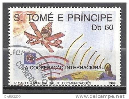 1 W Valeur Oblitérée, Used - SAO TOMÉ E PRINCIPE - TELECOMS - N° 1280-9 - Sao Tomé Y Príncipe