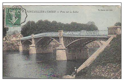 21 PONTAILLIER SUR SAONNE  Pont Sur La Saonne  Vve Karrer Dôle  Animée - Autres & Non Classés