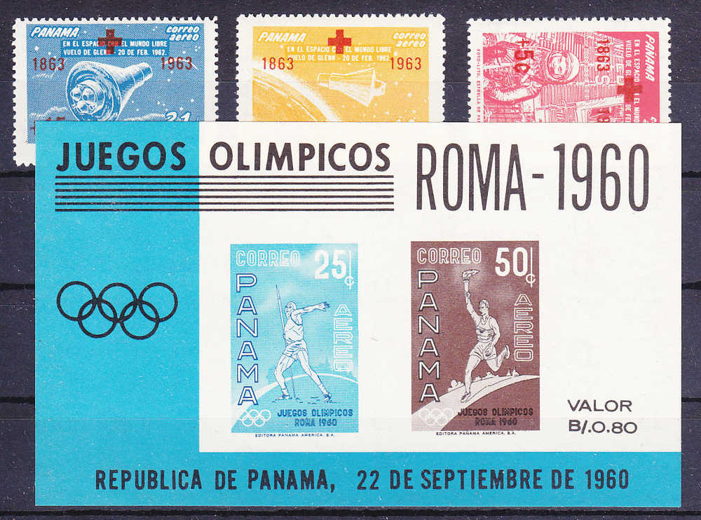 Panama, BL8, Nr 644/646 **, Michel = 19 Euro (XX13834) - Summer 1960: Rome