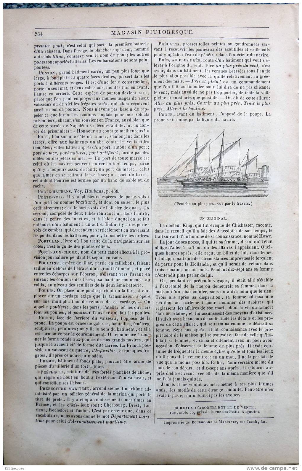 LE MAGASIN PITTORESQUE - AOUT 1842 - N°33 : DEFAITE CIMBRES - VOCABULAIRE MARINE ROCHEFORT BRIG GOELETTE - - 1800 - 1849