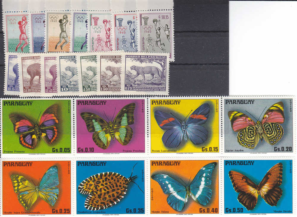 Paraguay, Nr 834/840, 864/868, 912/918, 2794/2801 **, Michel = 24 Euro (XX13918) - Summer 1960: Rome