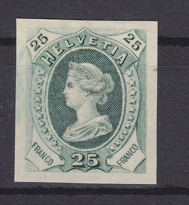 Essay, Epreuve, Helvetiakop In Groen (*), Michel = ?? Euro (XX13927) - Unused Stamps