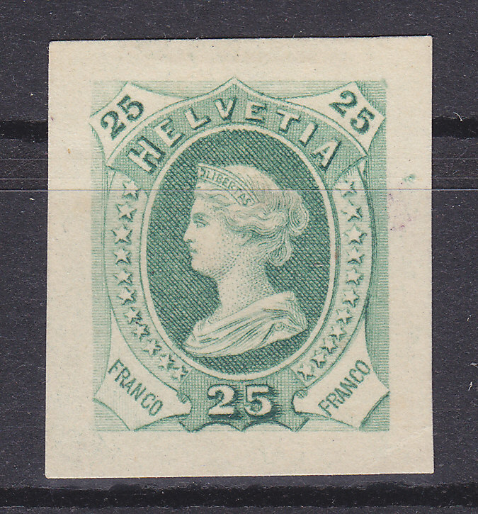 Essay, Epreuve, Helvetiakop In Groen (*), Michel = ?? Euro (XX13928) - Unused Stamps