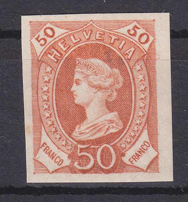 Essay, Epreuve, Helvetiakop In Oranjebruin **, Michel = ?? Euro (XX13935) - Unused Stamps