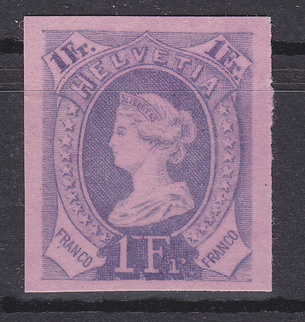 Essay, Epreuve, Helvetiakop In Violet (*), Michel = ?? Euro (XX13940) - Unused Stamps