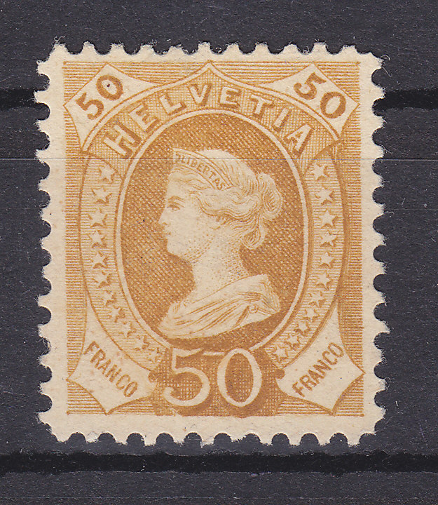 Essay, Epreuve, Helvetiakop In Geelbruin (*), Michel = ?? Euro (XX13946) - Unused Stamps
