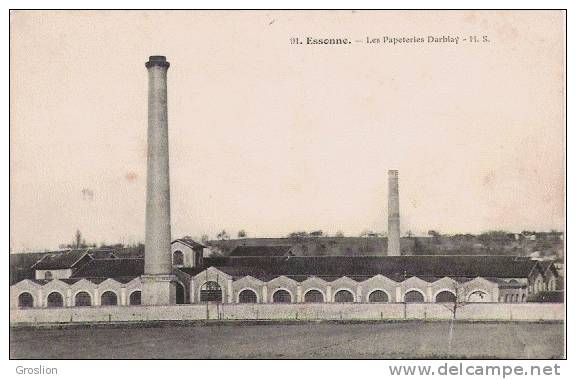 ESSONE 91 LES PAPETERIES DARBLAY 1919 - Essonnes