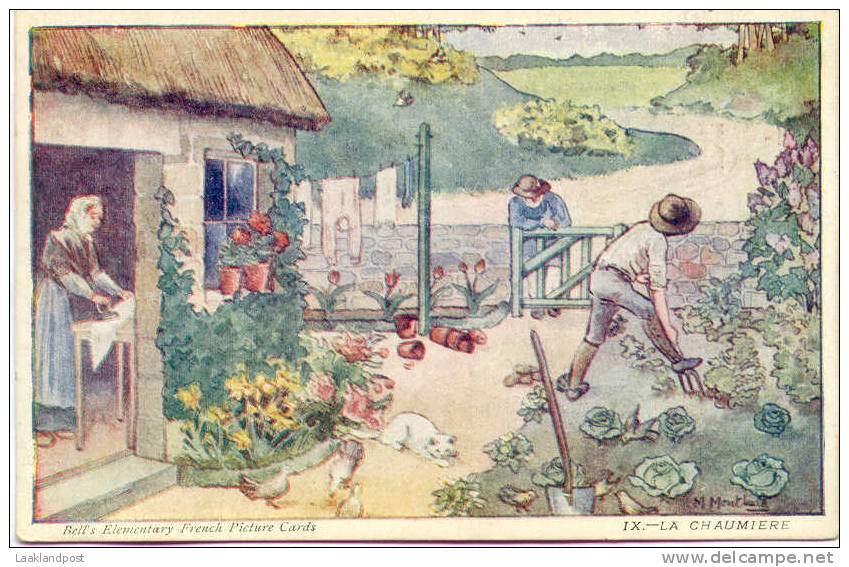 FRANCE FROM THE SERIES OF BELL'S ELEMENTARY FRENCH PICTURE CARDS+ LA CHAUMIERE - Boerderijen