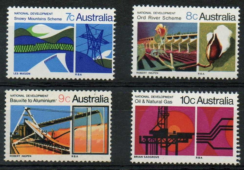 Australia 1970 National Development (4) Mint Hinged - Mint Stamps