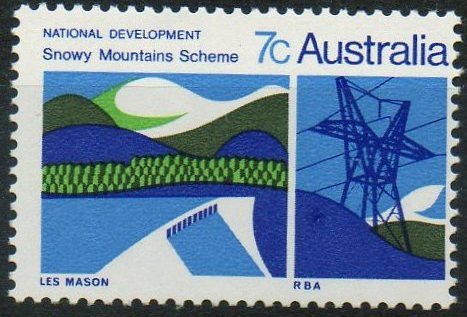 Australia 1970 National Development 7c Snowy Mountains MNH - Mint Stamps