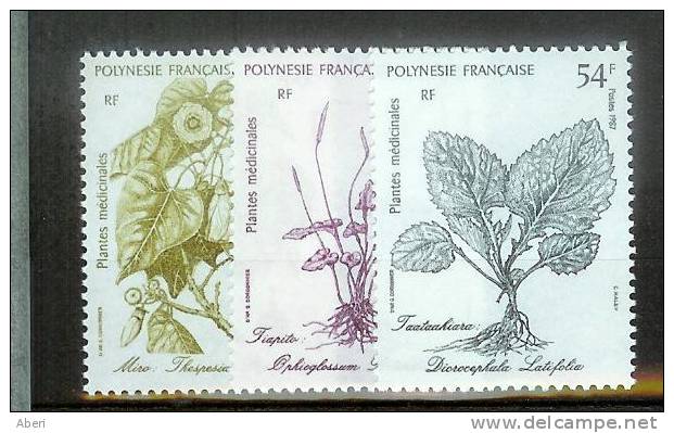 POLYNESIE  N° 285 à 287**    PLANTES MEDICINALES - Neufs