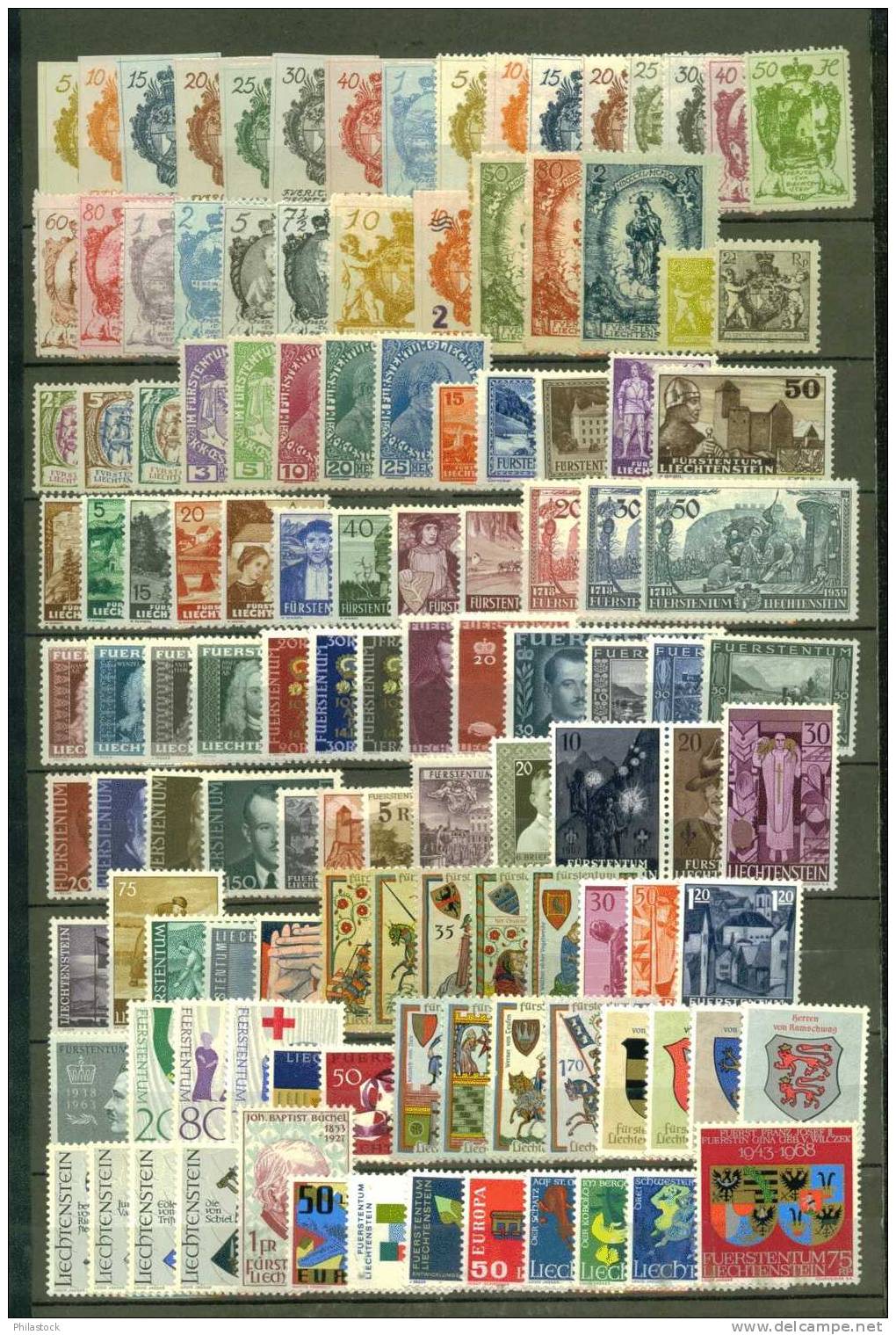 LIECHTENSTEIN Lot Timbres */** La Plupart Séries Complétes - Verzamelingen