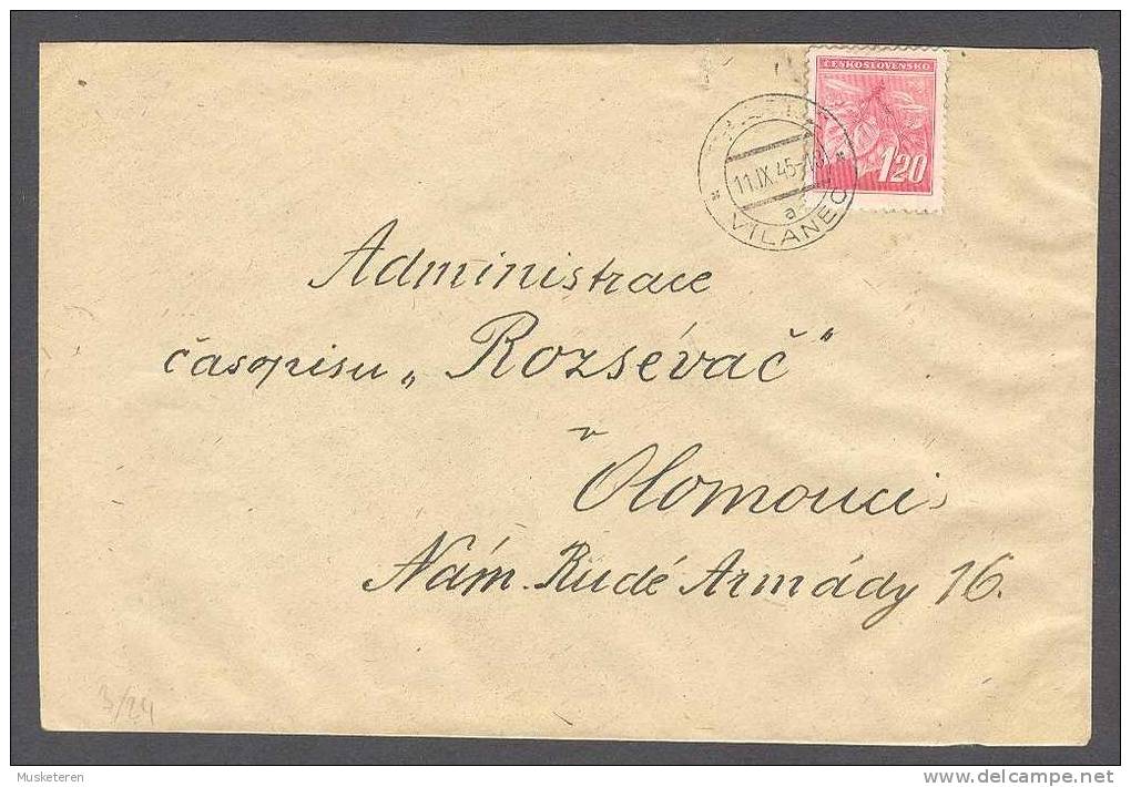 Czechoslovakia Deluxe VILANEC 1945 Cover Administrace ´Rozsevac´ - Briefe U. Dokumente