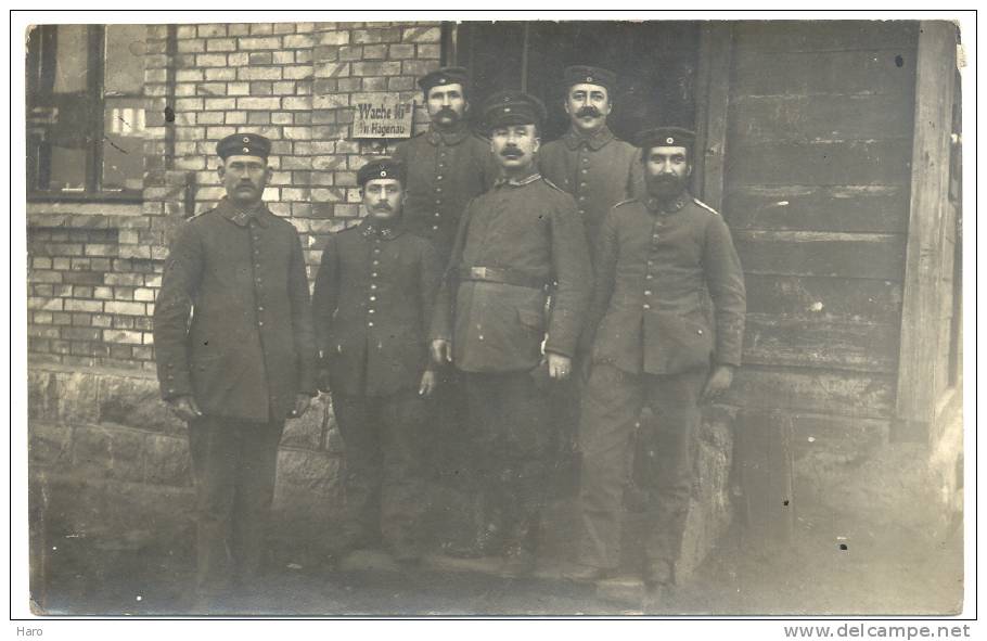 HAGENAU - S-Guerre 14/18 - Photo Carte De Soldats Allemands  (1773)b38 - Haguenau