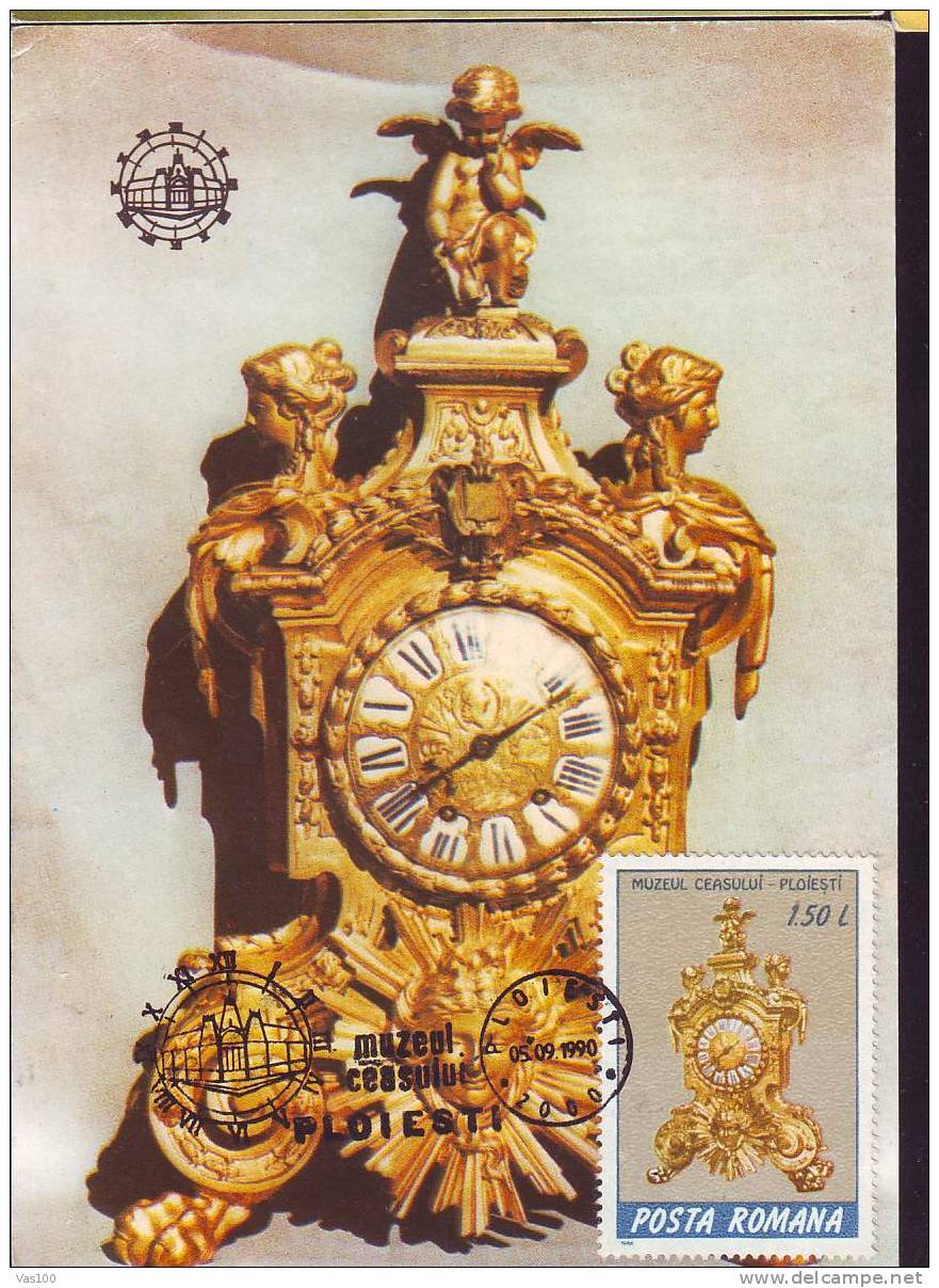 ROMANIA MAXICARD,Carte Maximum With Watches,ANTIQUE,1990. - Horlogerie