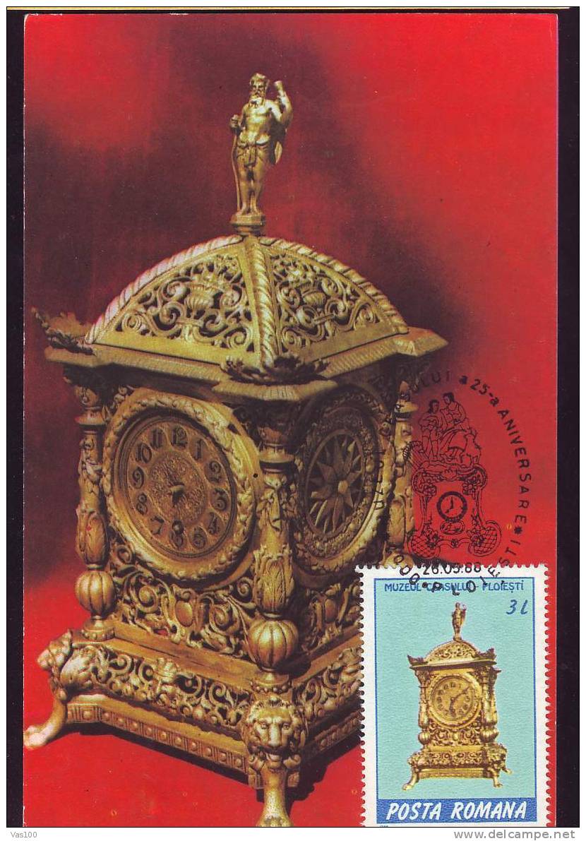 ROMANIA MAXICARD,Carte Maximum With Watches,ANTIQUE,1990. - Horlogerie