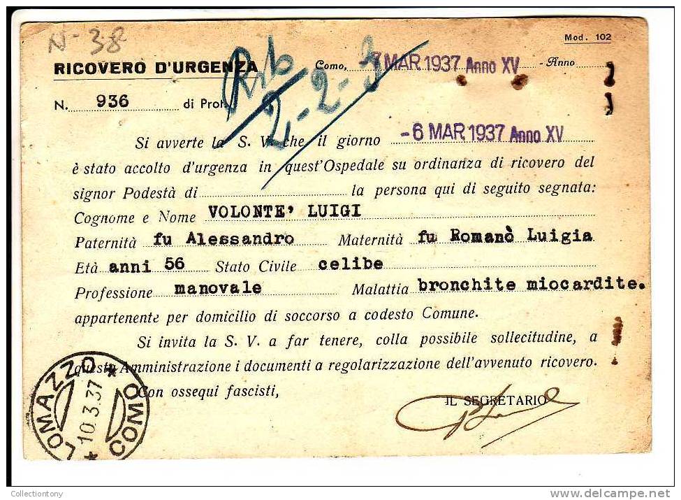 CARTOLINA - PUBBLICITA'- ISTITUTO NAZIONALE FASCISTA DELLA PREVIDENZA SOCIALE - POTENZA - VG. - 30/09/1946 - Pubblicitari