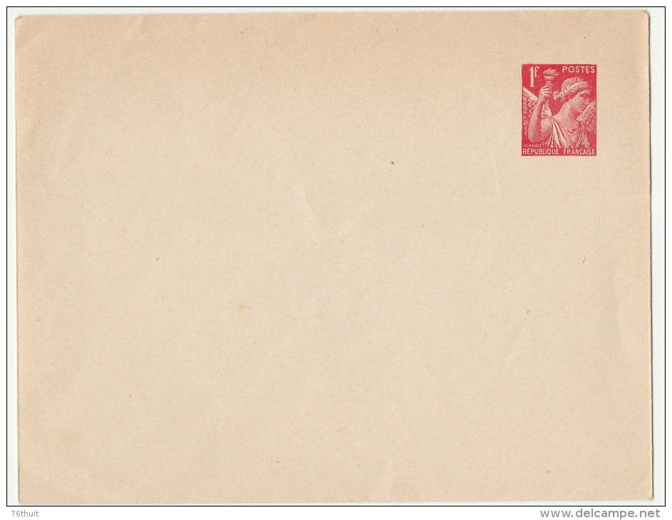 Enveloppe Neuve - Timbre Iris 1 F. Rouge - Yvert & Tellier N° 433 E 1 - Standard Covers & Stamped On Demand (before 1995)