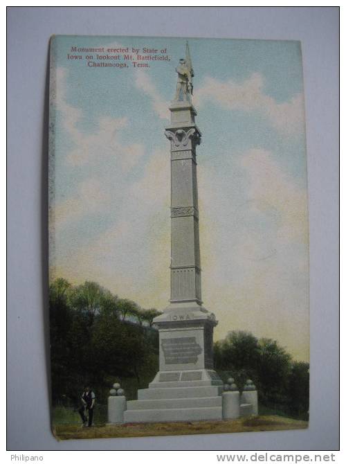 Chattanooga Tn   Monument Erested By State Of Iowa On Lookout Mt. Battlefield Circa 1907 - Chattanooga