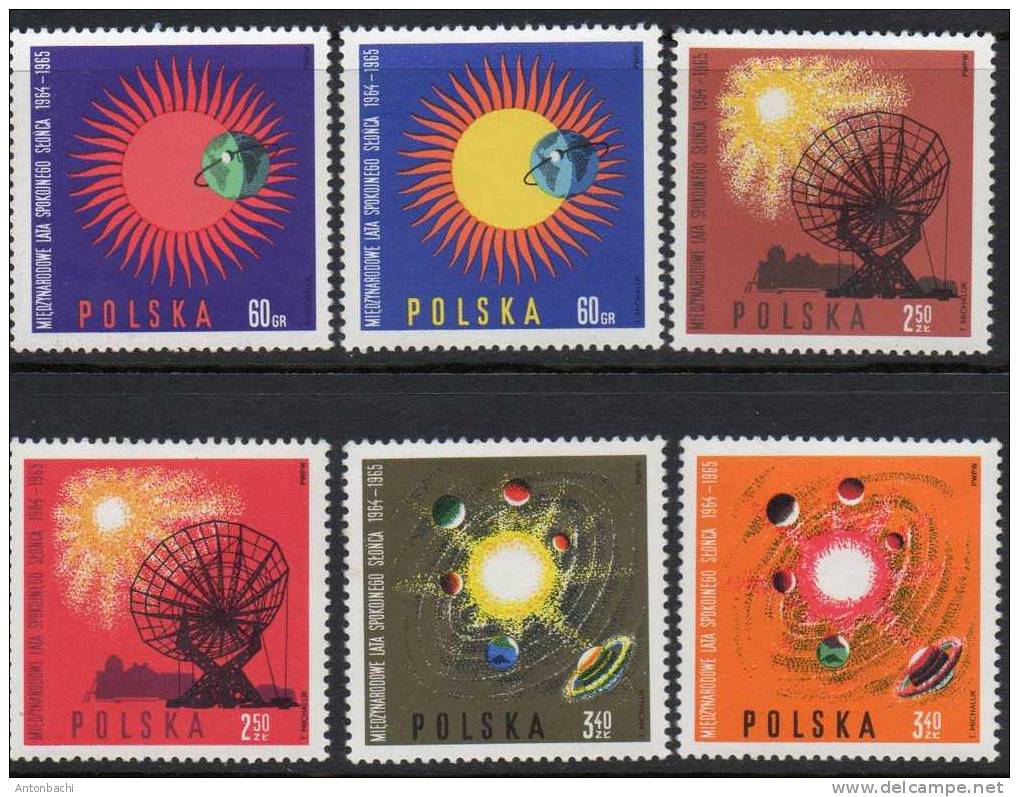 POLOGNE / POLAND - 1965 YT 1457-1462 - ASTRONOMIE / ASTRONOMY - Nuevos