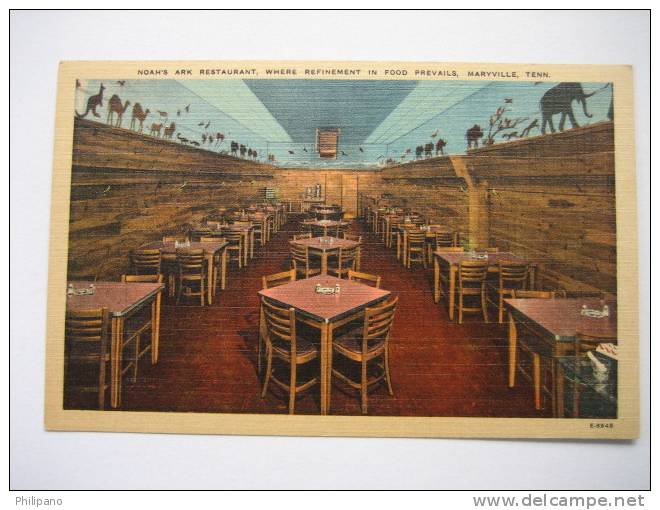 Maryville Tn    Interior Noah's Ark Restaurant  Linen - Autres & Non Classés