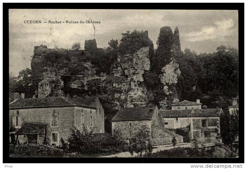 47 Cuzorn Chateau Ruine D47D K47106K C47077C RH105799 - Autres & Non Classés