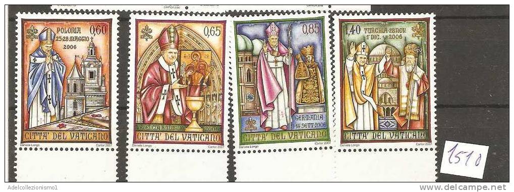 1510) I Viaggi Nel Mondo Del Papa Benedetto XVI Serie Completa  Nuova** 2007 - Unused Stamps