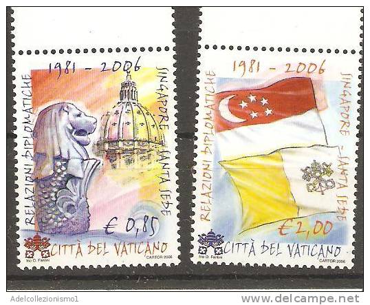 1524 )relazioni Diplomatiche  Tra Singapore E Santa Sede Serie Completa  Nuova** 2006 - Unused Stamps