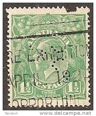 AUSTRALIA - 1923 1½d King George V Perfed (looks Like) GDC Over A?? Stamp Is Damaged - Gebruikt
