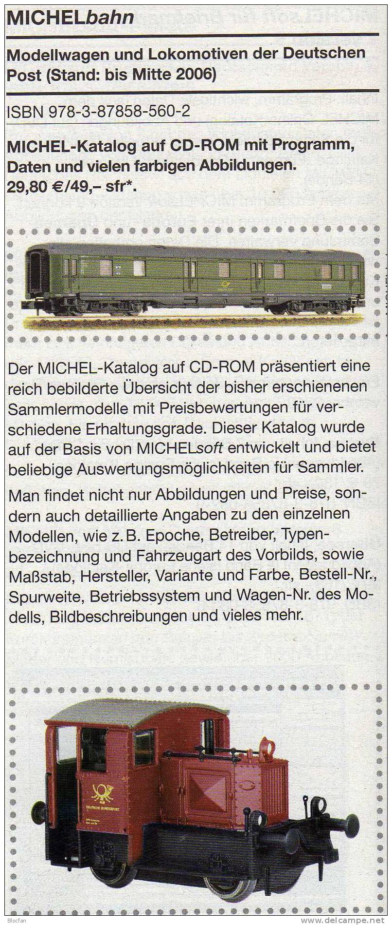 Michel Katalog Modelle Und Loks Der Post Neu 30€ Auf CD-Rom Mit Sammlermodelle Von A-Z - Other & Unclassified